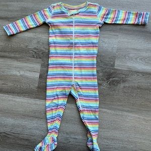 PRIMARY 9-12 mo. Organic Zip Footie Pajamas